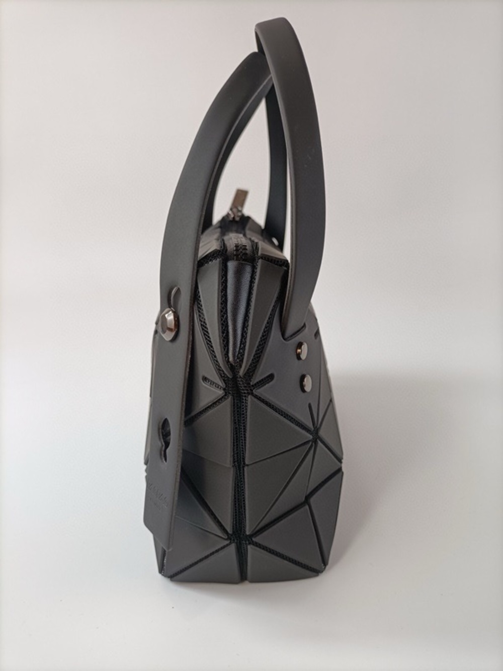 Issey Miyake Black Geometric Panel Tote - Picture 3 of 11